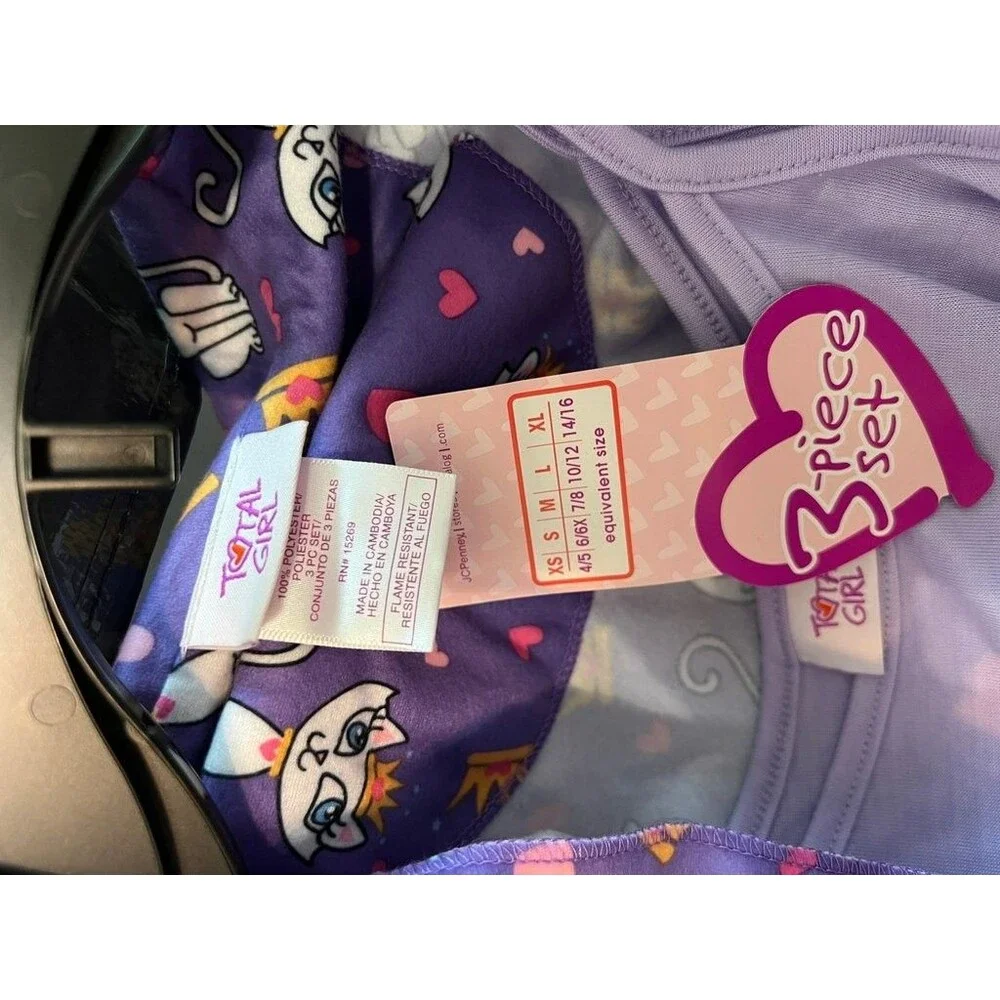 Total Girl Kids Girls Pajama Set - Cat Print